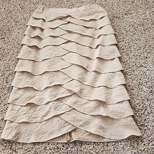 Size 12 Champagne Tiered Skirt